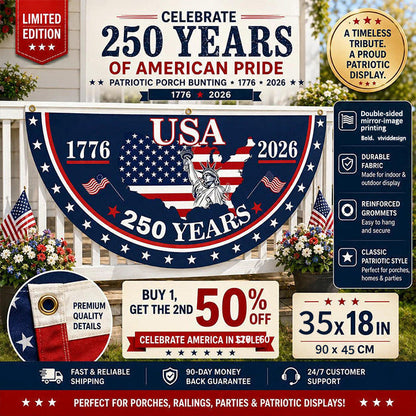 Flash Sale 60% OFF⭐Veteran Made - USA 250 YEARS COMMEMORATIVE BANNER