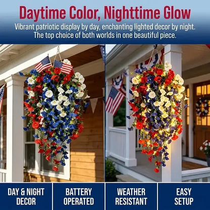✨Independence Day Hot Sale❤️🤍💙 🇺🇸 Red, White & Blue Flowers for America’s 250th – Perfect for Porch & Party 💐