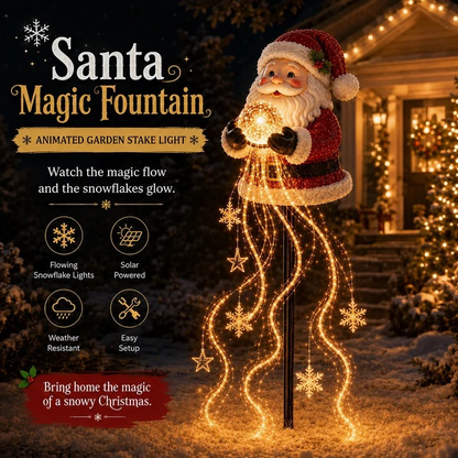 🎄Last day 49% OFF⛄Snowman Magic Fountain-Flowing Snowflake LED Christmas Garden Light❄️