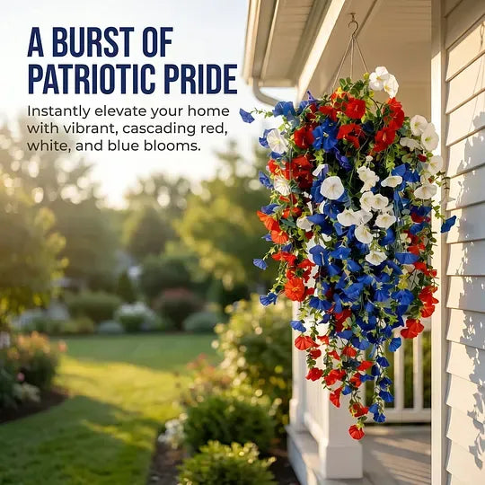 ⚡ Over 50,000 Sold!🎉✨🇺🇸 Celebrate America’s 250th Anniversary with Patriotic Hanging Flower Baskets