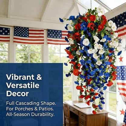 ⚡ Over 50,000 Sold!🎉✨🇺🇸 Celebrate America’s 250th Anniversary with Patriotic Hanging Flower Baskets