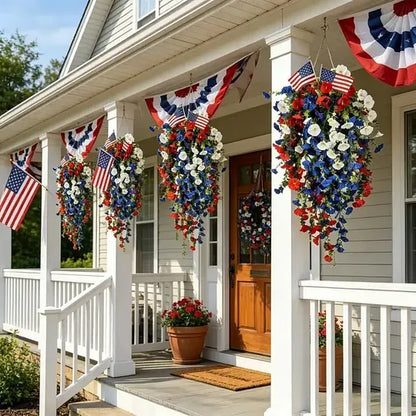 ⚡ Over 50,000 Sold!🎉✨🇺🇸 Celebrate America’s 250th Anniversary with Patriotic Hanging Flower Baskets