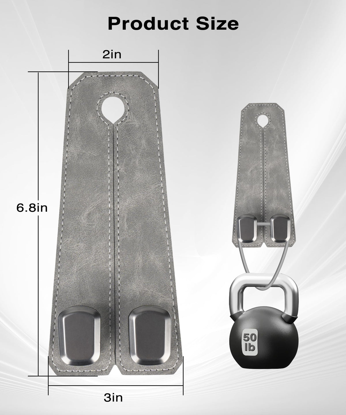 360° Rotating Leather Car Headrest Hooks